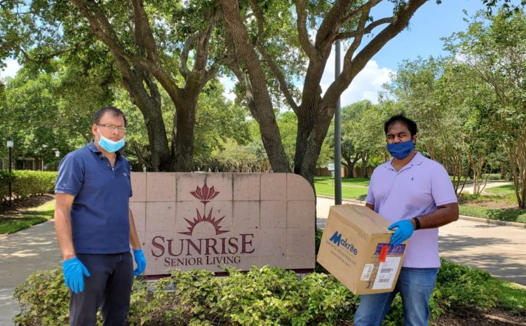 Donated food and 200 KN95 masks