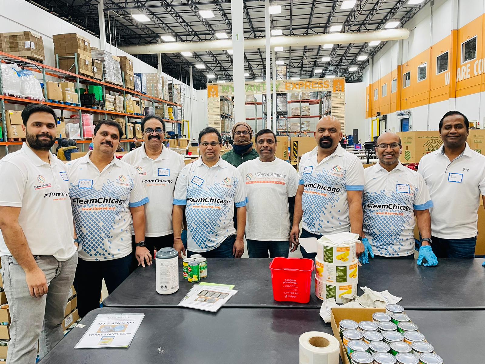 Packed 4060 cans that will go into 3383 meals