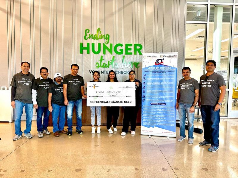 ITServe Austin Chapter held food packing at Central Texas Food Bank as 2023 February CSR Volunteer event