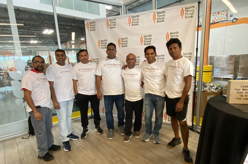 Team Dallas volunteered at North Texas Food Bank and helped pack 28000 pounds of food.