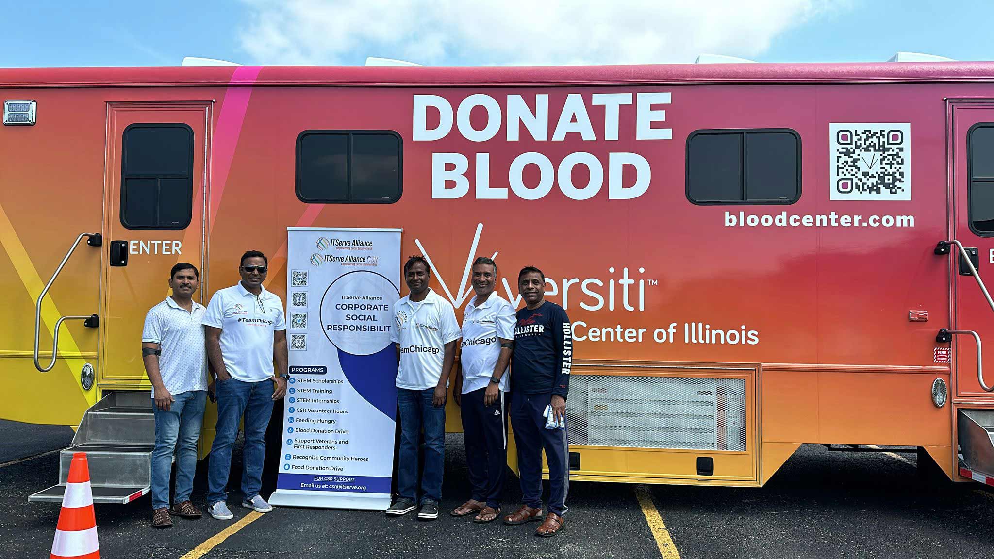 ITServe Chicago Chapter Celebrates Successful July Blood Drive at Mall of India