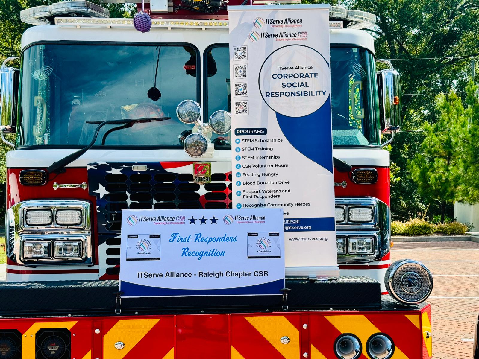 ITServe Alliance Raleigh Chapter – Check Donation to First Responders